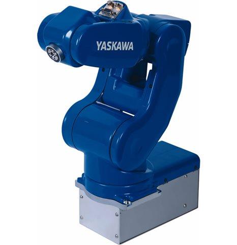 Blue miniature six-axis robot arm